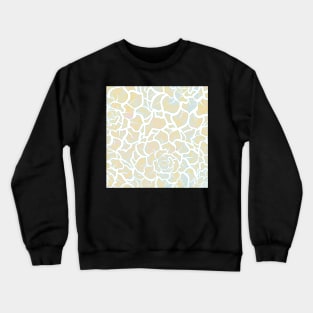 Simple Soothing Succulents - Pale Blue and Yellow - Digitally Illustrated Abstract Flower Pattern for Home Decor, Clothing Fabric, Curtains, Bedding, Pillows, Upholstery, Phone Cases and Stationary Crewneck Sweatshirt